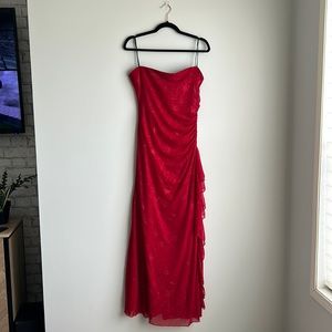 Mariposa Red Sparkly Dress - Size L